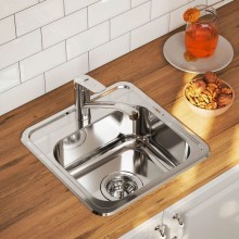 Кухонная мойка полированная сталь IDDIS Strit STR38P0i77