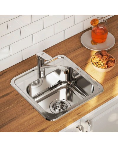 Кухонная мойка полированная сталь IDDIS Strit STR38P0i77