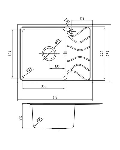 Кухонная мойка шелк IDDIS Reeva REE61SLi77