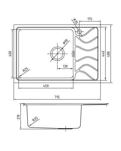 Кухонная мойка шелк IDDIS Reeva REE71SLi77