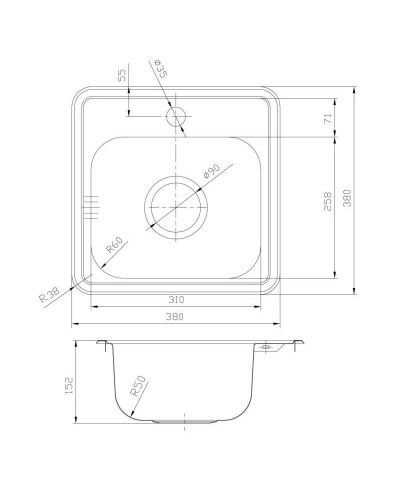 Кухонная мойка шелк IDDIS Strit STR38S0i77