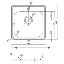 Кухонная мойка полированная сталь IDDIS Strit STR48P0i77