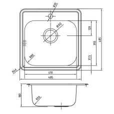 Кухонная мойка полированная сталь IDDIS Strit STR48P0i77
