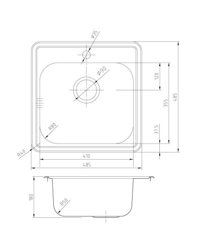 Кухонная мойка шелк IDDIS Strit STR48S0i77