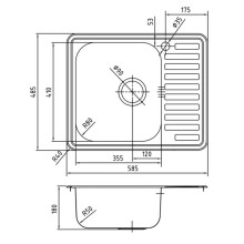 Кухонная мойка полированная сталь IDDIS Strit STR58PLi77