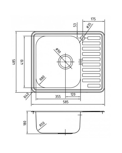 Кухонная мойка шелк IDDIS Strit STR58SLi77