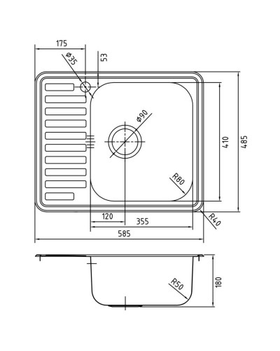 Кухонная мойка шелк IDDIS Strit STR58SRi77
