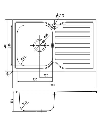 Кухонная мойка шелк IDDIS Strit STR78SLi77