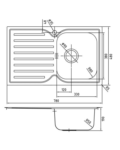 Кухонная мойка шелк IDDIS Strit STR78SRi77