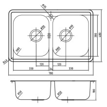 Кухонная мойка полированная сталь IDDIS Strit STR78P2i77