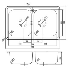 Кухонная мойка полированная сталь IDDIS Strit STR78P2i77