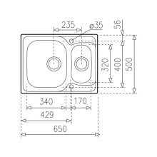 Кухонная мойка Teka Universe 60 T-XP 1 1/2 B полированная сталь 115070001