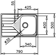 Кухонная мойка Teka Universe 45 T-XN 1B 1D матовая сталь 115110015