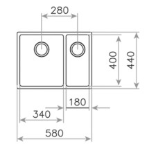 Кухонная мойка Teka Be Linea RS15 2B 580 полированная сталь 115030008