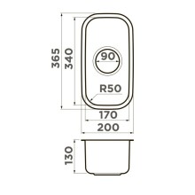 Кухонная мойка Omoikiri Omi 20-U-IN нержавеющая сталь 4997022