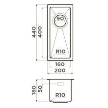 Кухонная мойка Omoikiri Taki 20-U/IF-LG светлое золото 4973091