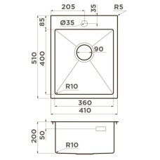 Кухонная мойка Omoikiri Akisame 41-GB графит 4997011