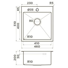 Кухонная мойка Omoikiri Akisame 46-GB графит 4997012