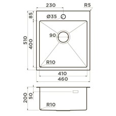 Кухонная мойка Omoikiri Akisame 46-GB графит 4997012