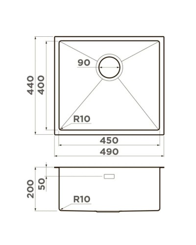 Кухонная мойка Omoikiri Taki 49-U/IF-GB графит 4997018