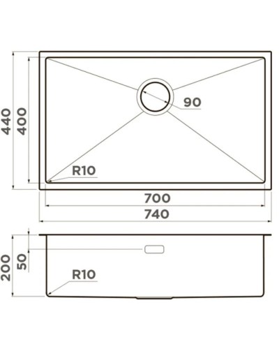 Кухонная мойка Omoikiri Taki 74-U/IF GB графит 4997020