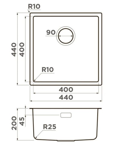 Кухонная мойка Omoikiri Tadzava 44-U/I Ultra IN нержавеющая сталь 4993801
