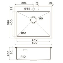 Кухонная мойка Omoikiri Akisame 59-GB графит 4997014