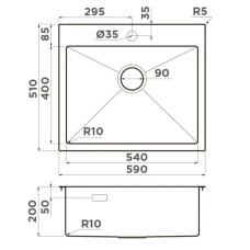 Кухонная мойка Omoikiri Akisame 59-GB графит 4997014