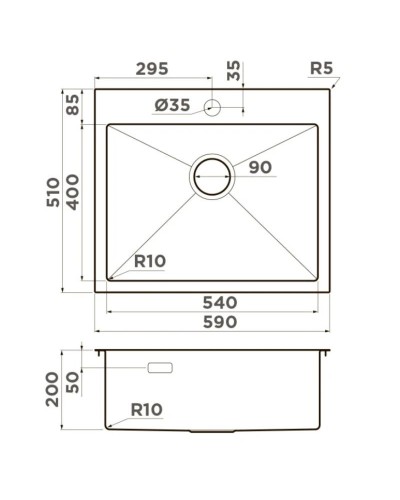 Кухонная мойка Omoikiri Akisame 59-GB графит 4997014