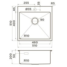 Кухонная мойка Omoikiri Akisame 51-GB графит 4997013