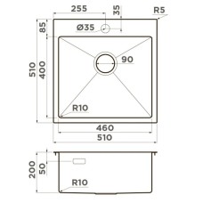 Кухонная мойка Omoikiri Akisame 51-GB графит 4997013