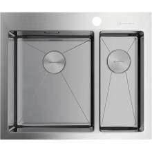 Кухонная мойка Omoikiri Akisame 60-2-IN-L нержавеющая сталь 4993775