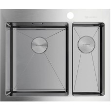 Кухонная мойка Omoikiri Akisame 60-2-IN-L нержавеющая сталь 4993775