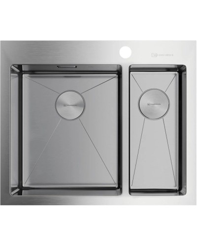 Кухонная мойка Omoikiri Akisame 60-2-IN-L нержавеющая сталь 4993775