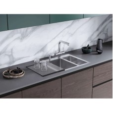 Кухонная мойка Omoikiri Akisame 60-2-IN-L нержавеющая сталь 4993775