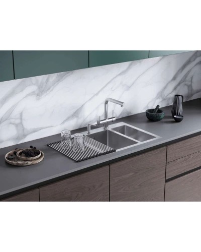 Кухонная мойка Omoikiri Akisame 60-2-IN-L нержавеющая сталь 4993775