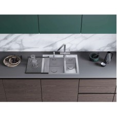 Кухонная мойка Omoikiri Akisame 60-2-IN-L нержавеющая сталь 4993775