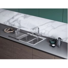 Кухонная мойка Omoikiri Akisame 60-2-IN-L нержавеющая сталь 4993775