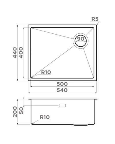 Кухонная мойка Omoikiri Taki 54-U/IF-LG Side SF светлое золото 4997092
