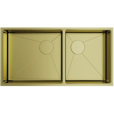 Кухонная мойка Omoikiri Taki 85-2-LB-U/IF-LG Side светлое золото 4997038