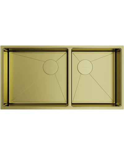 Кухонная мойка Omoikiri Taki 85-2-LB-U/IF-LG Side светлое золото 4997038