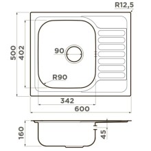 Кухонная мойка Omoikiri Kashiogawa 60-IN нержавеющая сталь 4993274