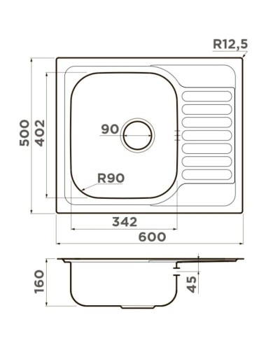 Кухонная мойка Omoikiri Kashiogawa 60-IN нержавеющая сталь 4993274