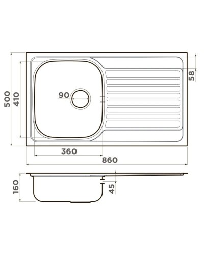 Кухонная мойка Omoikiri Kashiogawa 86-IN нержавеющая сталь 4993453