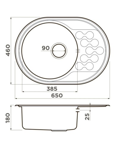 Кухонная мойка Omoikiri Kasumigaura 65-IN нержавеющая сталь 4993727