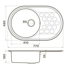 Кухонная мойка Omoikiri Kasumigaura 77-IN нержавеющая сталь 4993728