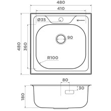Кухонная мойка Omoikiri Saru 48-IN нержавеющая сталь 4993833
