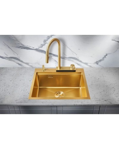 Кухонная мойка Milacio Denia 57 золотой матовый MC.77408