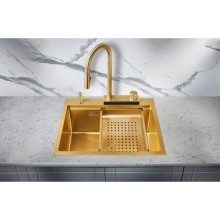 Кухонная мойка Milacio Denia 57 золотой матовый MC.77408