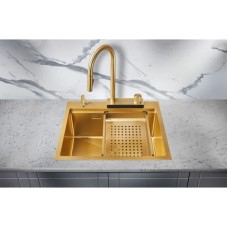 Кухонная мойка Milacio Denia 57 золотой матовый MC.77408